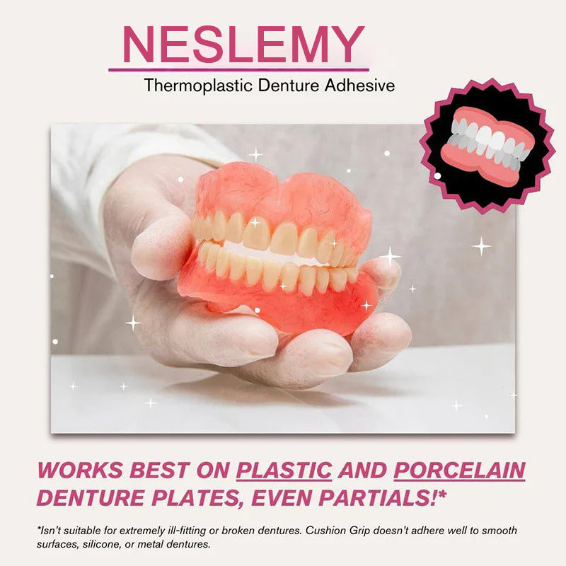 🔥 NESLEMY™ thermoplastic denture Adhesive (👨⚕️ dentist's recommendation) Limited time 24 hours promotion, miss no more!