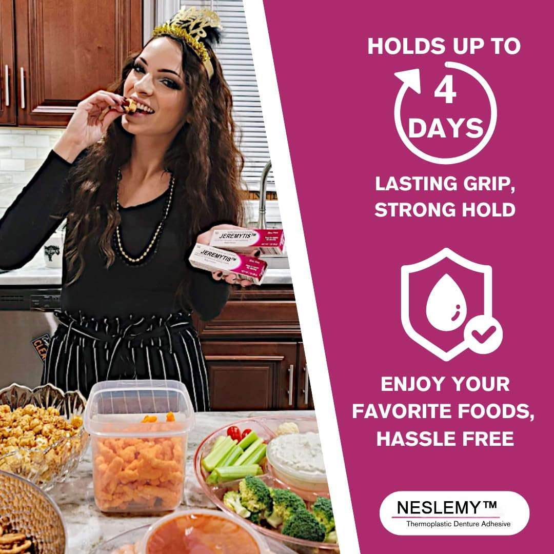 🔥 NESLEMY™ thermoplastic denture Adhesive (👨⚕️ dentist's recommendation) Limited time 24 hours promotion, miss no more!