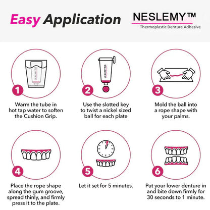 🔥 NESLEMY™ thermoplastic denture Adhesive (👨‍⚕️ dentist's recommendation) Limited time 24 hours promotion, miss no more!